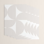 Bauhaus Mid Century Modern Geometric IV Grey Wrapping Paper Gallery Image 3
