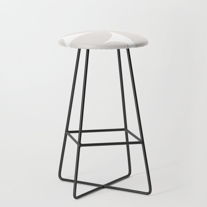 Bauhaus Mid Century Modern Geometric IV Grey Stool Gallery Image 1