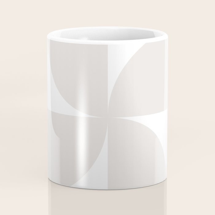 Bauhaus Mid Century Modern Geometric IV Grey Coffee Mug Gallery Image 4