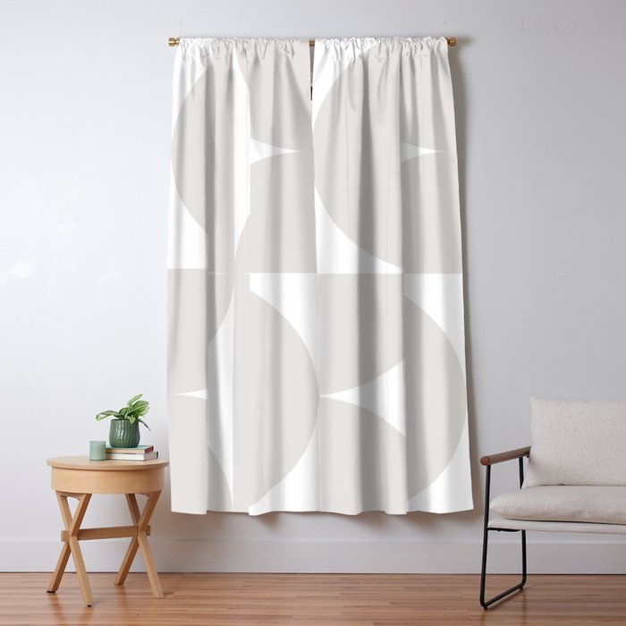 Bauhaus Mid Century Modern Geometric IV Grey Window Curtain Gallery Image 1