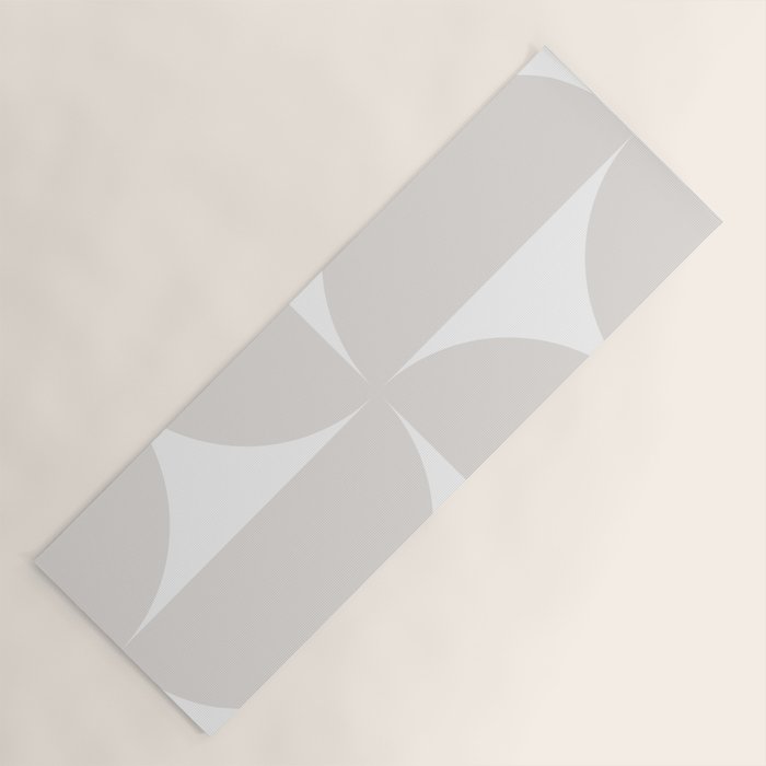 Bauhaus Mid Century Modern Geometric IV Grey Yoga Mat Gallery Image 1