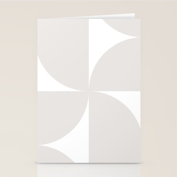 Bauhaus Mid Century Modern Geometric IV Grey Stationery Card Gallery Image 1