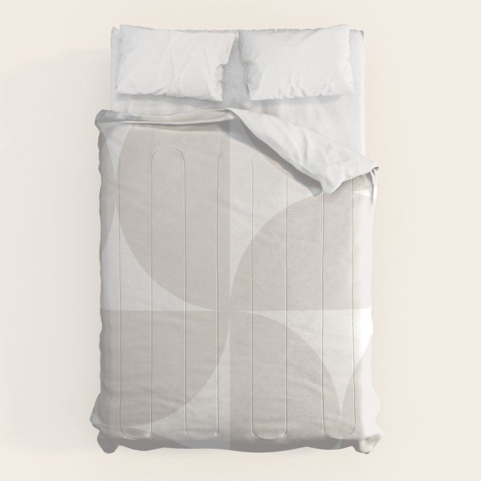 Bauhaus Mid Century Modern Geometric IV Grey Comforter Gallery Image 1