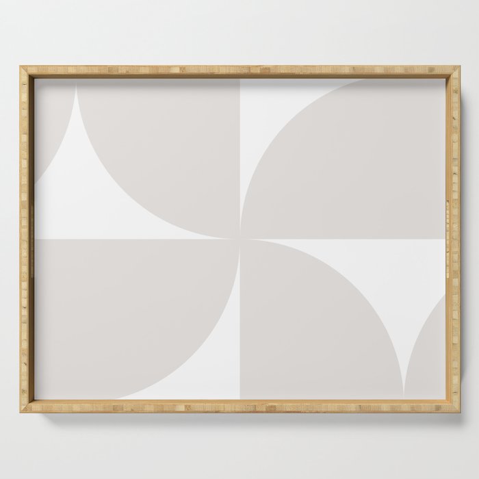 Bauhaus Mid Century Modern Geometric IV Grey Serving Tray Gallery Image 1