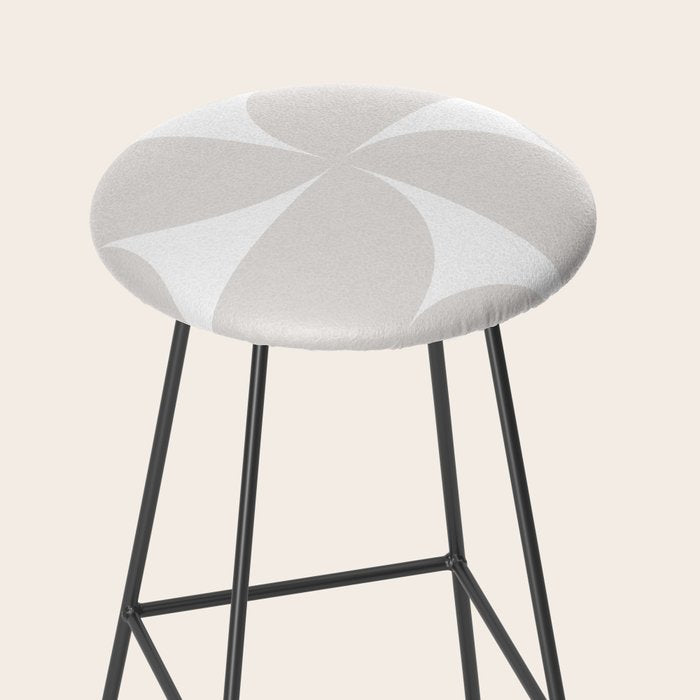 Bauhaus Mid Century Modern Geometric IV Grey Stool Gallery Image 2