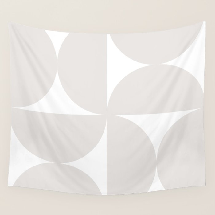 Bauhaus Mid Century Modern Geometric IV Grey Wall Tapestry Gallery Image 1
