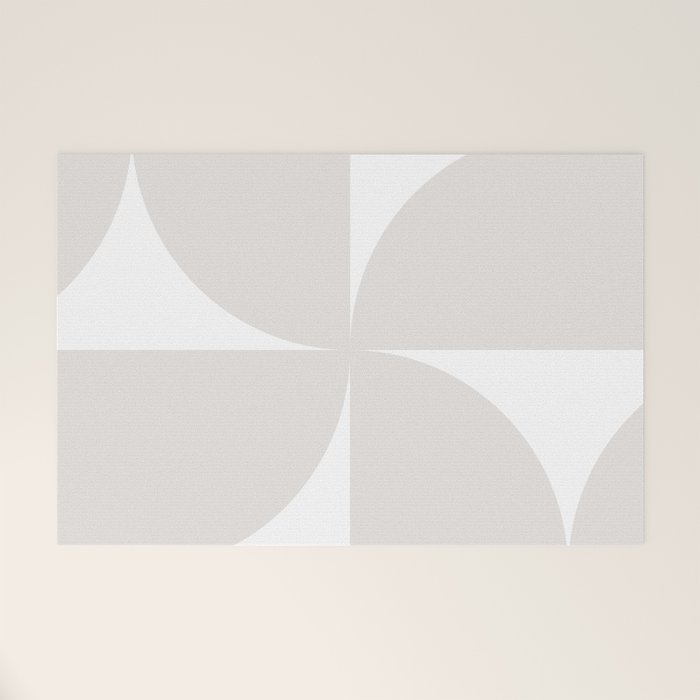 Bauhaus Mid Century Modern Geometric IV Grey Welcome Mat Gallery Image 1