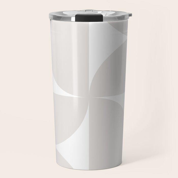 Bauhaus Mid Century Modern Geometric IV Grey Travel Mug Gallery Image 1