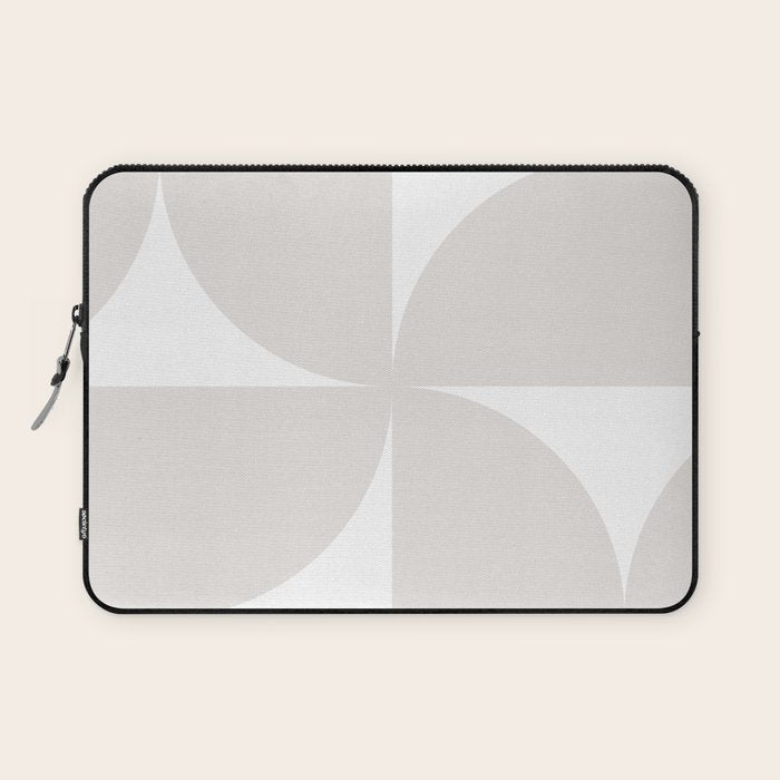 Bauhaus Mid Century Modern Geometric IV Grey Laptop Sleeve Gallery Image 1