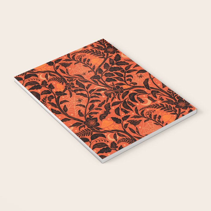 Mysterious Garden - black and orange Notebook Gallery Image 3
