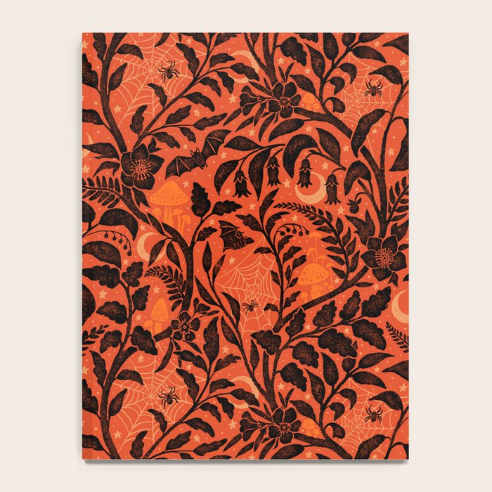 Mysterious Garden - black and orange Notebook Gallery Image 4