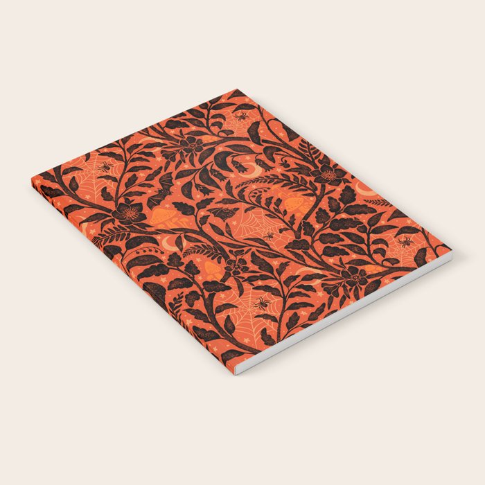 Mysterious Garden - black and orange Notebook Gallery Image 2
