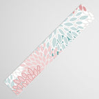 Floral Bloom, Teal, Green, Pink and White Table Runner Gallery Image 3