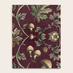 William Morris Style Forest Tales Cabincore Pattern Burgundy Red Notebook Gallery Image 4