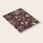 William Morris Style Forest Tales Cabincore Pattern Burgundy Red Notebook Gallery Image 2