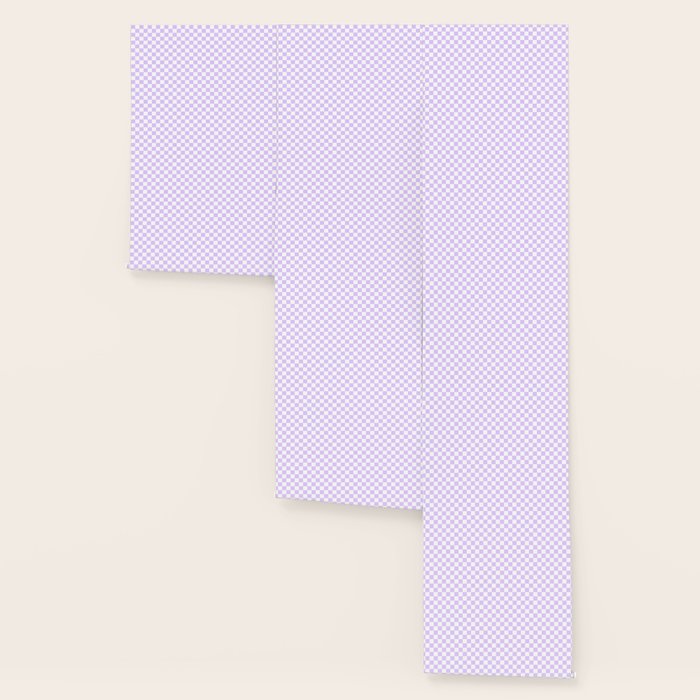 Large Chalky Pale Lilac Pastel Color and White Checkerboard Wallpaper Gallery Image 3