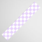 Large Chalky Pale Lilac Pastel Color and White Checkerboard Table Runner Gallery Image 3