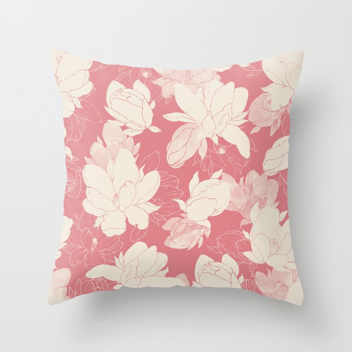 Big floral blossoms-SSF Throw Pillow Gallery Image 1