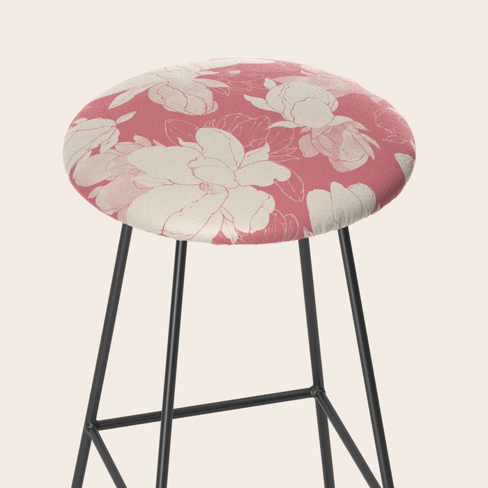 Big floral blossoms-SSF Stool Gallery Image 2