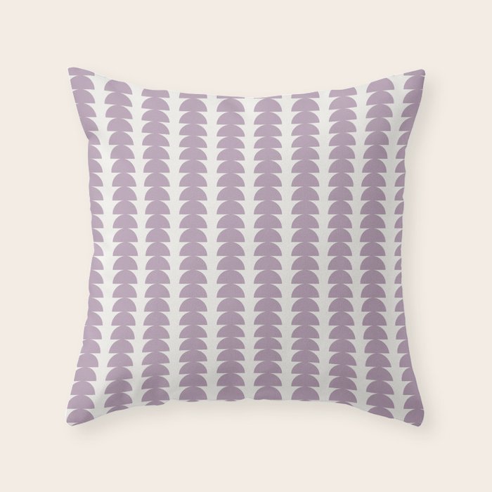 Maude Pattern - Lilac Purple Throw Pillow Gallery Image 1