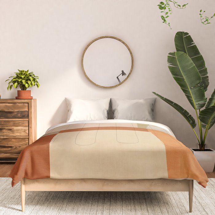 Earth Colors Warm Tones Fall Abstract Art Comforter Gallery Image 3
