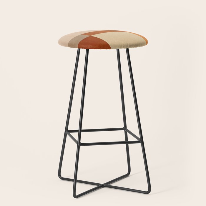 Earth Colors Warm Tones Fall Abstract Art Stool Gallery Image 1