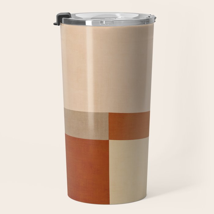 Earth Colors Warm Tones Fall Abstract Art Travel Mug Gallery Image 3