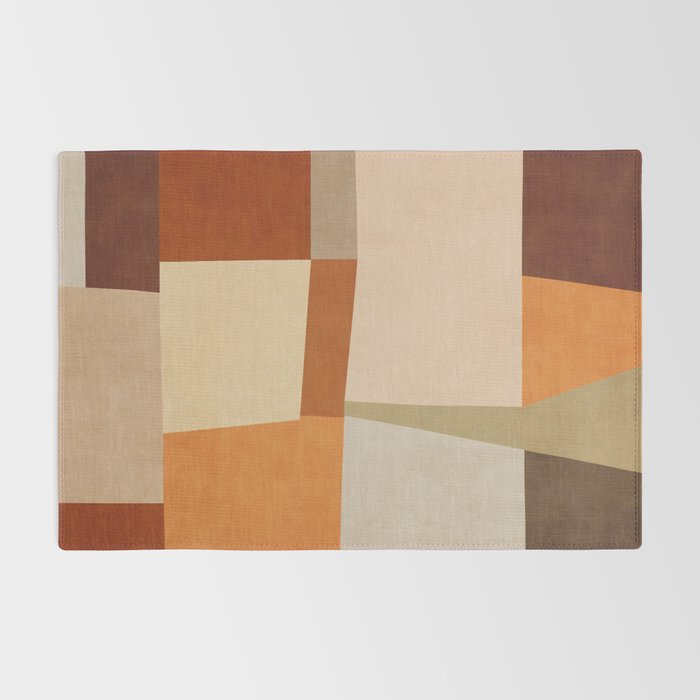 Earth Colors Warm Tones Fall Abstract Art Rug Gallery Image 2
