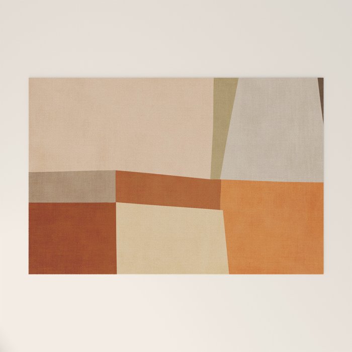 Earth Colors Warm Tones Fall Abstract Art Welcome Mat Gallery Image 1