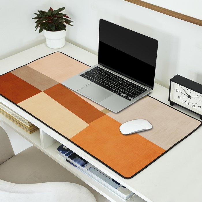 Earth Colors Warm Tones Fall Abstract Art Desk Mat Gallery Image 2