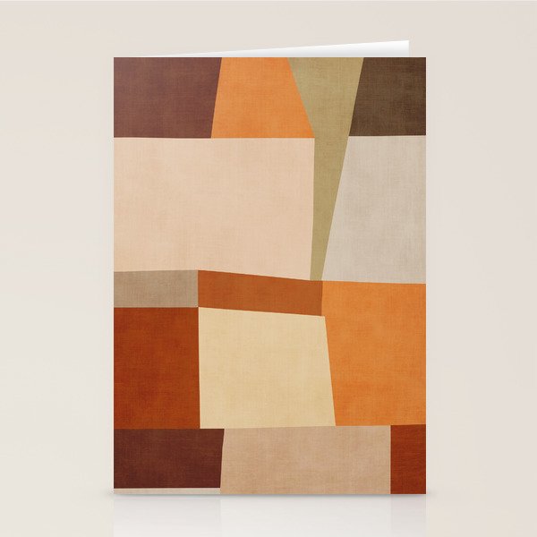 Earth Colors Warm Tones Fall Abstract Art Stationery Card Gallery Image 2