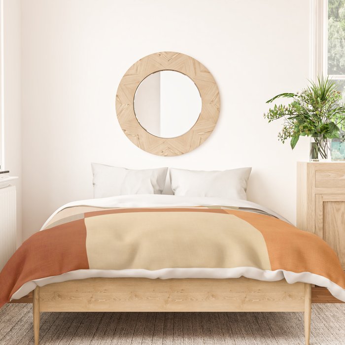 Earth Colors Warm Tones Fall Abstract Art Duvet Cover Gallery Image 3