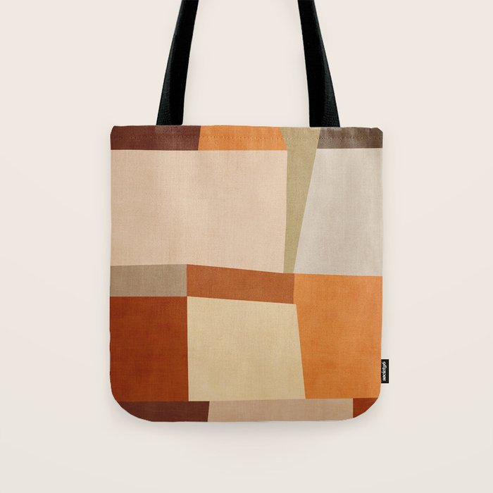 Earth Colors Warm Tones Fall Abstract Art Tote Bag Gallery Image 1
