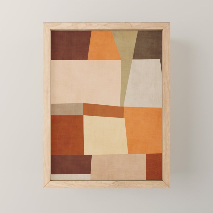 Earth Colors Warm Tones Fall Abstract Art Mini Art Print Gallery Image 1