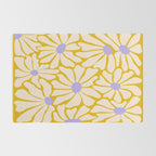 Big Groovy Flower - Purple, Yellow, Off-White Rug Gallery Image 2