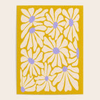 Big Groovy Flower - Purple, Yellow, Off-White Poster Gallery Image 4