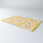 Big Groovy Flower - Purple, Yellow, Off-White Rug Gallery Image 3