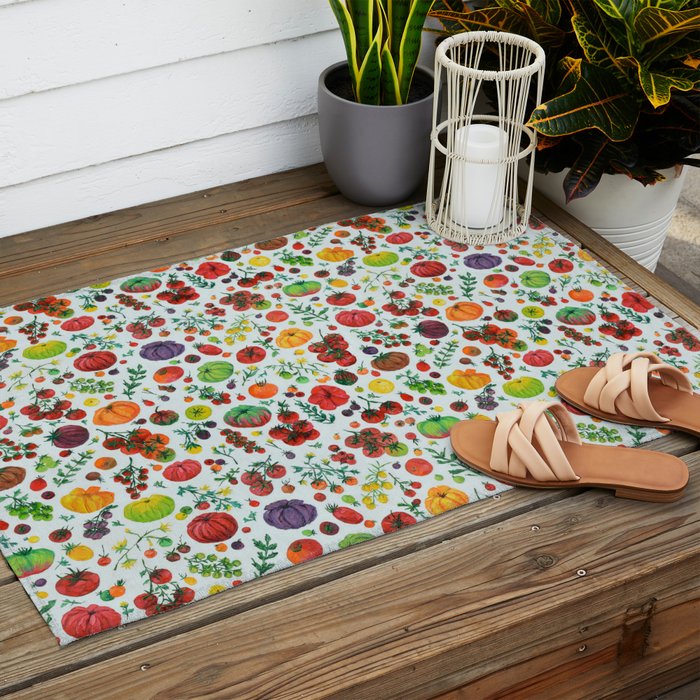 Tomato Garden Outdoor Rug Gallery Image 2