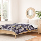Floral elegance dark summer night Duvet Cover Gallery Image 2