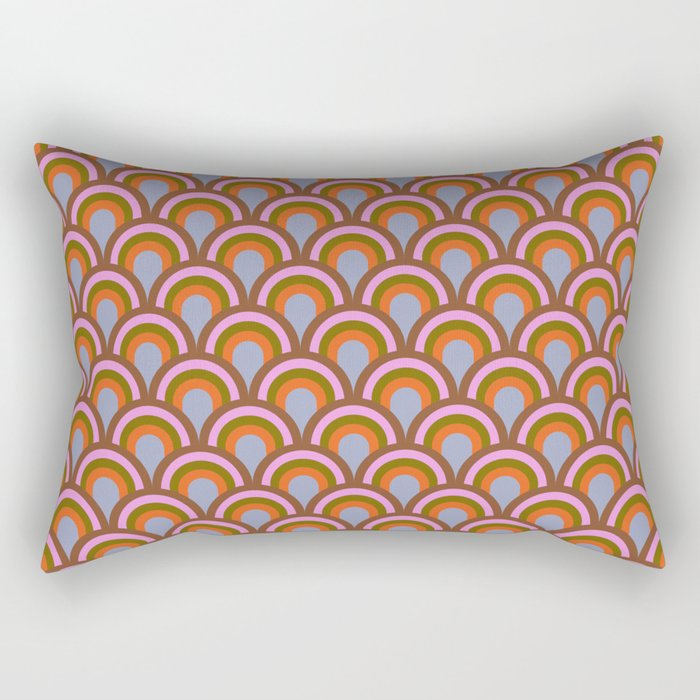Retro Rainbow Arches Rectangular Pillow Gallery Image 1