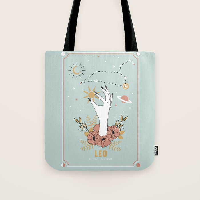 Leo Zodiac Series Tote Bag Gallery Image 1