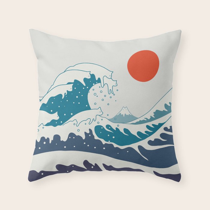 Cat Landscape 34 Throw Pillow Gallery Image 6