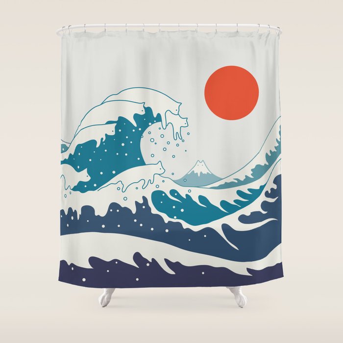 Cat Landscape 34 Shower Curtain Gallery Image 1