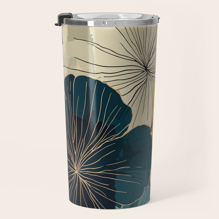 Floral Navy Honey Travel Mug Gallery Image 3