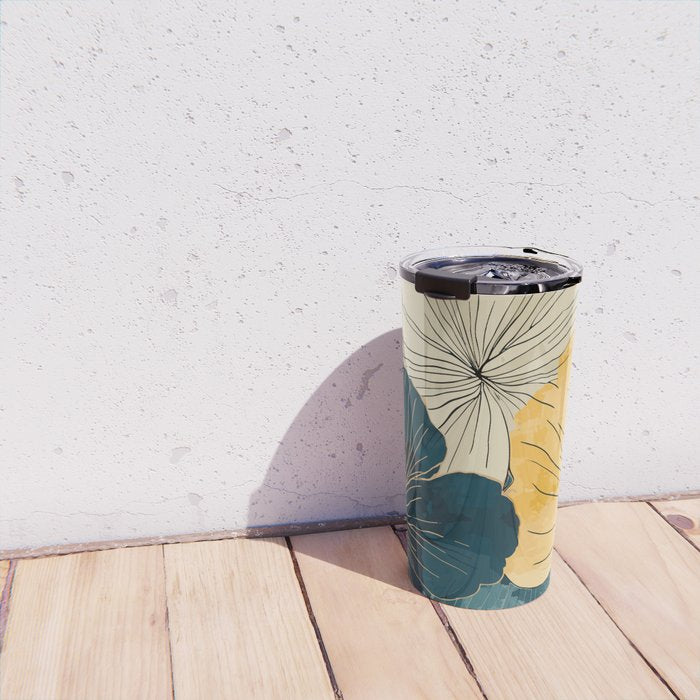 Floral Navy Honey Travel Mug Gallery Image 4