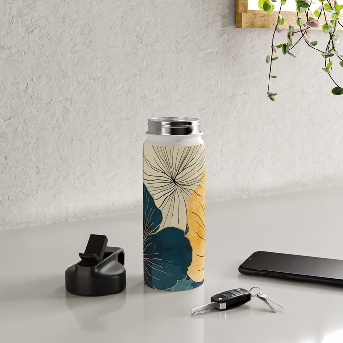 Floral Navy Honey Water Bottle Gallery Image 4