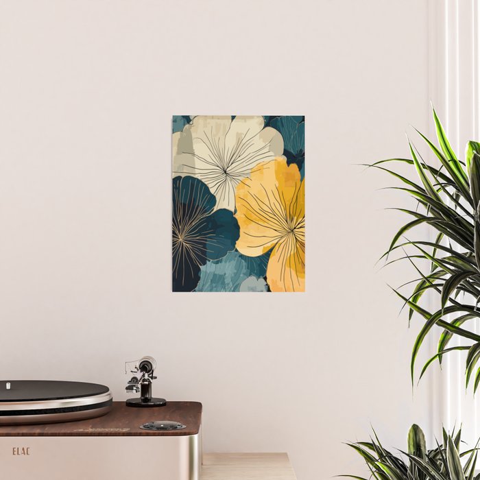 Floral Navy Honey Poster Gallery Image 2