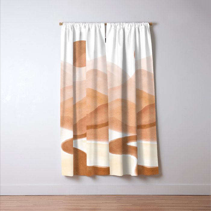 Dreamy mountain sun landscape Window Curtain Gallery Image 3
