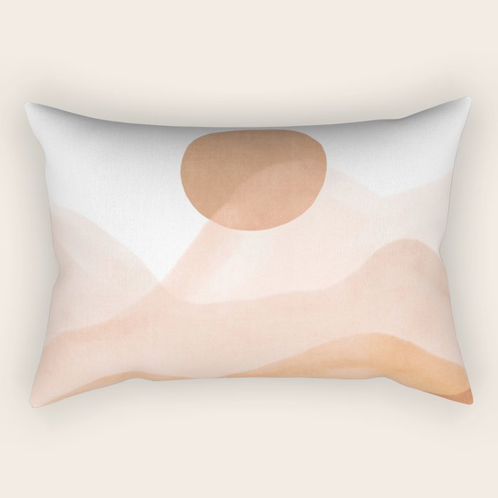 Dreamy mountain sun landscape Rectangular Pillow Gallery Image 1