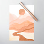 Dreamy mountain sun landscape Wrapping Paper Gallery Image 1